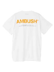 Ambush: Ambush XL Logo Tee White/Orange