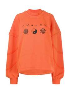 Ambush: Ambush Patchwork Crewneck Orange