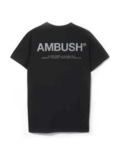 Ambush: Ambush Reflective Logo Tee Black