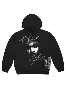 Vlone: Vlone X Pop Smoke Faith Hoodie Black