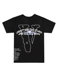 Vlone: Pop Smoke x Vlone Tracklist Tee Black [SS20]