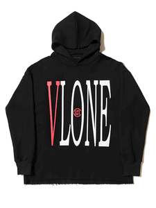 Vlone: Vlone x Clot Dragon Hoodie Black