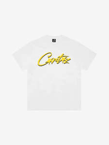 Clothing: Corteiz Allstarz Tee White Yellow