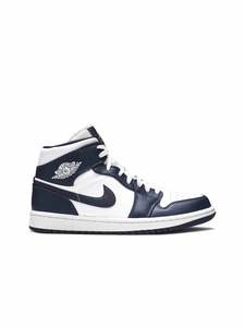 Jordan 1 Mid: Nike Air Jordan 1 Mid White Metallic Gold Obsidian