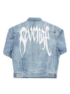 Revenge Embroidered Logo Blue Denim Jacket [SS21]