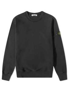 Stone Island Garment Dyed Crew Sweatshirt Black