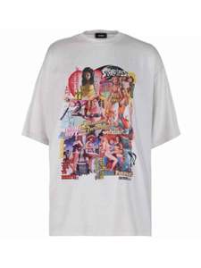 We11done Oversized Movie Collage Tee Off-White