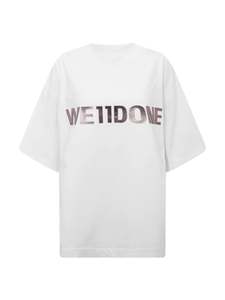We11done Oversized Metal Logo Tee White