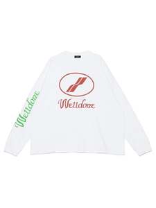 We11done Oversized Logo L/S Tee White