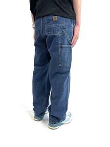 Jeans: Carhartt Washed Denim Loose Fit Jean Deep Stone