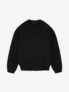 Sweatshirts: Fear of God Essentials Crewneck Jet Black