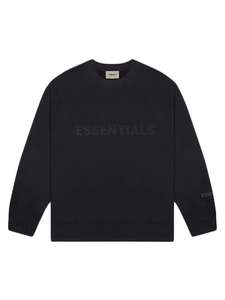 Sweatshirts: FOG ESSENTIALS 3D Silicon Applique Crewneck Black