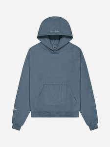 Prior Embroidery Logo Oversized Cropped Hoodie Mirage