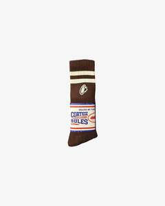 Corteiz Patch Socks Brown