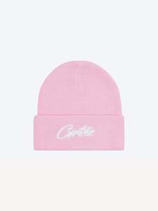 Corteiz Allstarz Folded Beanie Pink