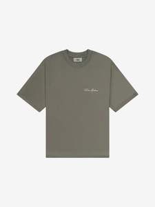 Prior Embroidery Logo Oversized T-shirt Medium Olive