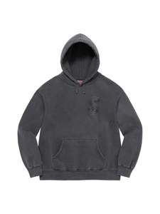 Supreme Overdyed S Logo Hooded Sweatshirt Black