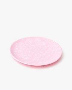 Korean Bunsik Retro Melamine Round Plate Pink