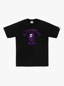 A Bathing Ape BAPE Color Camo College Tee Black Purple