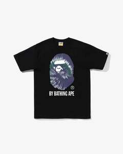Clothing: BAPE Big Ape Tie Dye Tee Black Purple