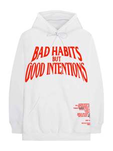Nav X Vlone Bad Habits Hoodie White