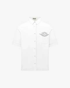 Dior Jordan Short Sleeve Button Up Shirt White