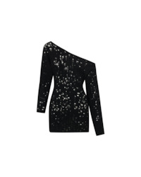 CACTUAR DISTRESSED JUMPER DRESS BLACK