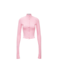 POINTELLE CARDI KIRBY PINK