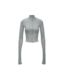 Pointelle Cardi Heather Grey