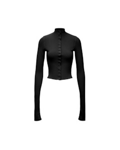 POINTELLE CARDI BLACK