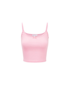 POINTELLE TANK KIRBY PINK