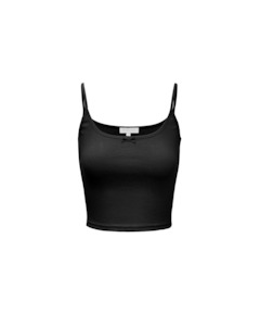 POINTELLE TANK BLACK
