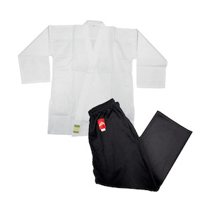 Uniforms: Karate Uniform Mixed - White Top with Black Pants