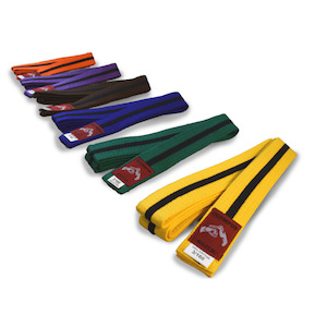 Belts: Coloured Karate Belt with Black Stripe