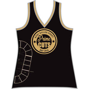 PRIME CUTS ROLLER DERBY WOMENS ORIGINAL SINGLET