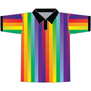 RAINBOW ROLLER DERBY REFEREE POLO