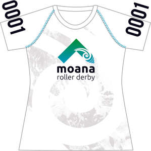 MOANA ROLLER DERBY PLAYING TEE