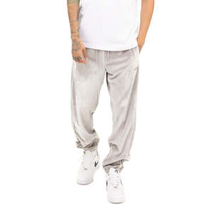 Pants: VELOUR TRACK PANT Silver
