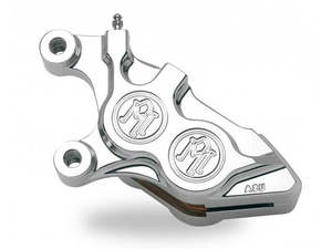Left Hand Front 4 Piston Caliper - Chrome. Fits Softail 2000-2014, Dyna 2000-201&hellip;