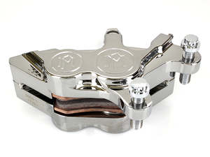 Front Brake Upgrades Chrome: Right Hand Front 4 Piston Caliper - Chrome. Fits most Big Twin 2000up & Sportster 2000-2007 Models with 11.5in. Disc Rotor. - Performance Machine