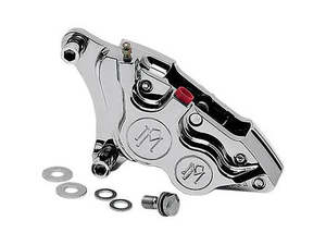Left Hand Front 4 Piston Caliper - Chrome. Fits many Big Twin & Sportster 1984-1&hellip;