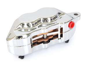 Left Hand Front 4 Piston Caliper - Chrome. Fits Softail 2000-2014, Dyna 2000-201&hellip;