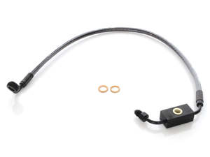 Stock Length Lower Front Brake Line - Black Pearl. Fits Dyna 2012-2017 - Magnum Shielding
