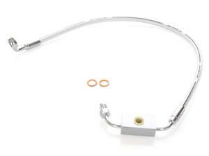 Stock Length Lower Front Brake Line - Sterling Chromite. Fits Dyna 2012-2017 - M&hellip;