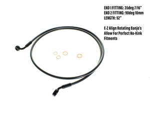 52in. E-Z Align Front Brake Line with 7/16in. x 35 Degree Banjo - Black Pearl. -&hellip;