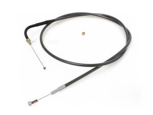 Cables Hyd Lines Black: 39-1/2in. Idle Cable – Black Pearl. Fits Big Twin 1990-1995.