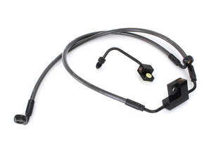 Cables Hyd Lines Black: +2in. Over Length Lower Front Brake Line - Black Pearl. Fits Dyna Fat Bob 2012-2017 & Dyna Low Rider 2014-2017 - Magnum Shielding