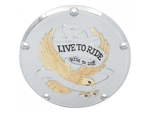 Live-to-Ride Derby Cover - Gold. Fits Softail 1999-2018, Dyna 1999-2017 & Tourin&hellip;