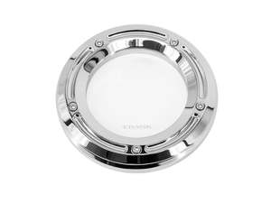 Oem Type Primary Covers: Assault Clear Derby Cover - Chrome. Fits Touring 2016up - Trask Performance