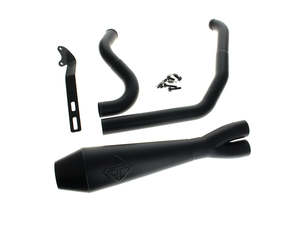2-into-1 4.5in. Big Bore Exhaust - Black. Fits Dyna 1999-2005 - SP Concepts Exhaust